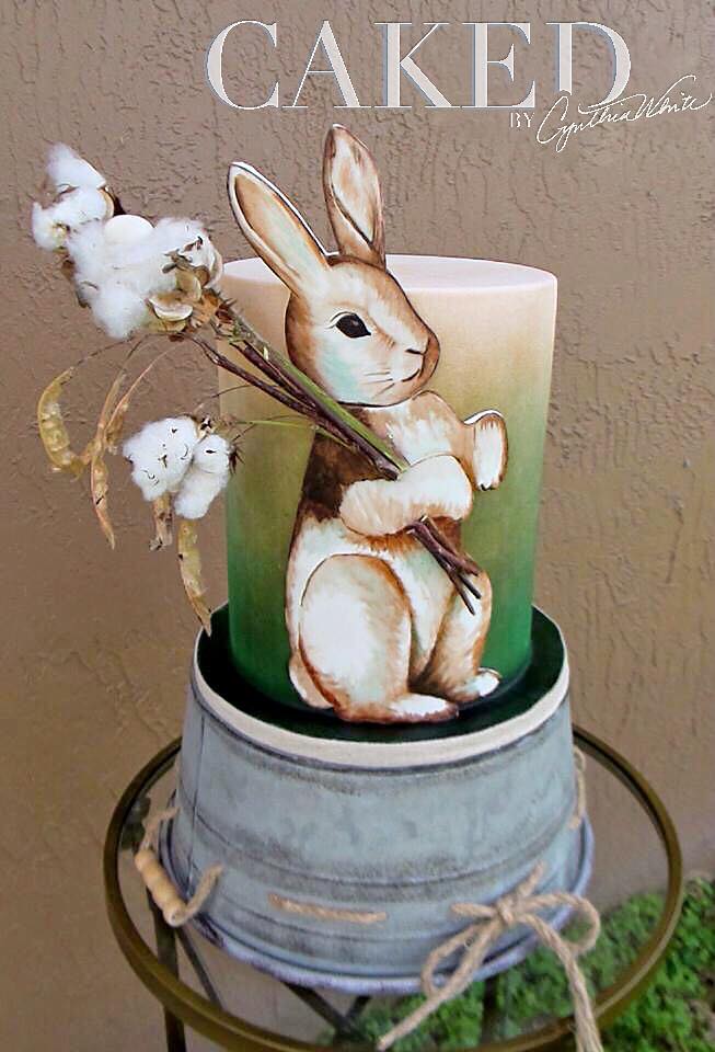 Peter Cottontail Rabbit Cake by Caked by Cynthia Kia White