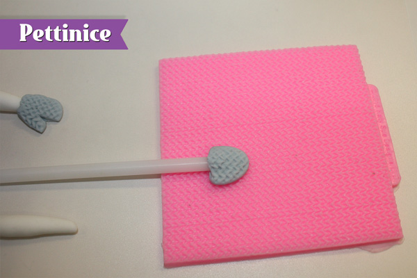 Use a impression mat to simulate knitted effect.