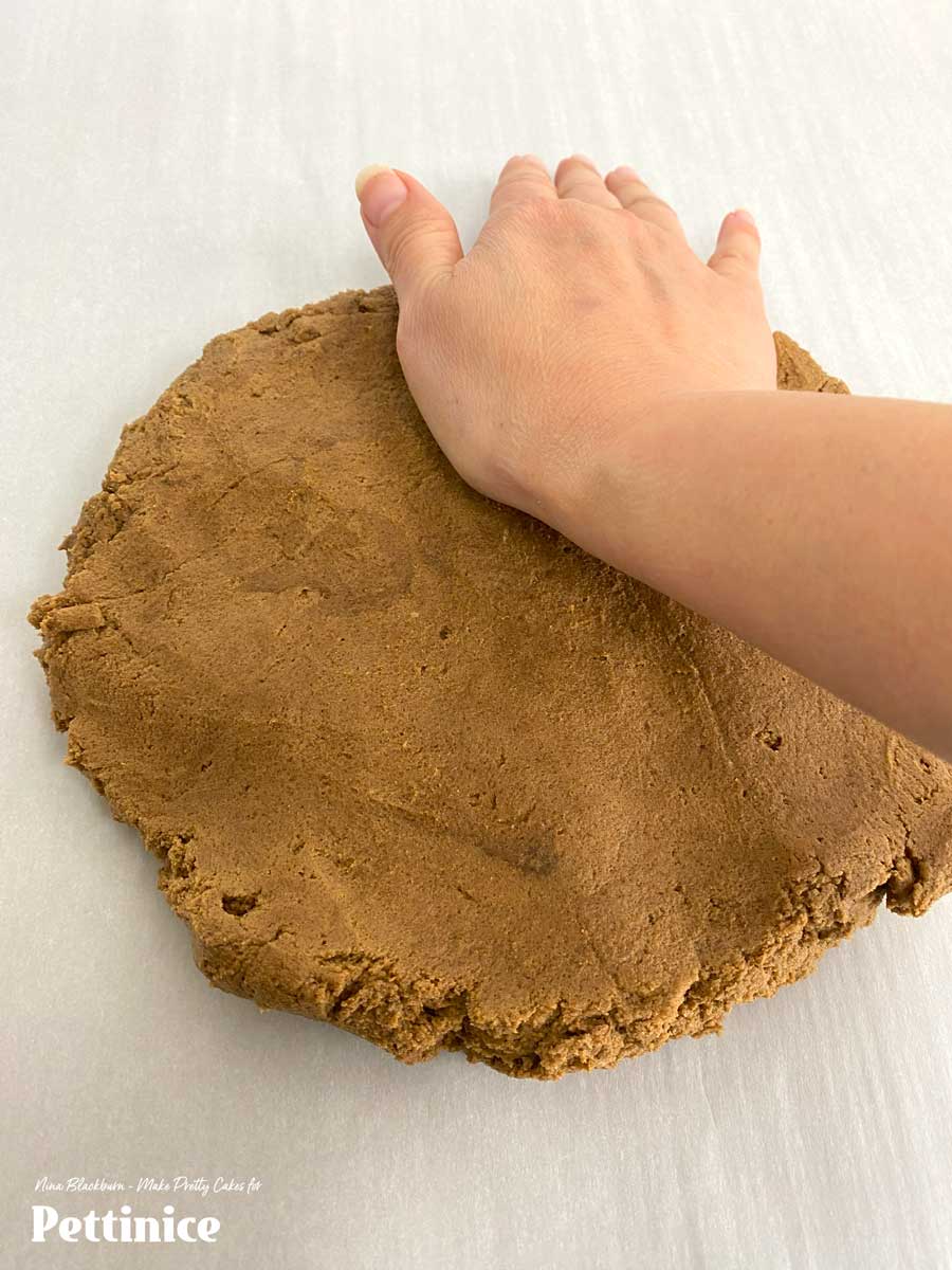 Flatten down dough with your hand before rolling.