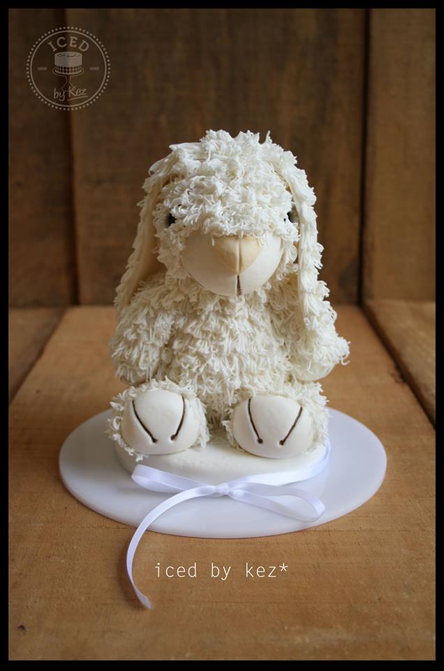 White Floppy Bunny Cake by Kez Maxwell - Iced by Kez*