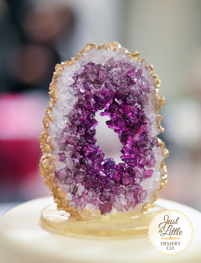 vegantreats on X: Geode cake complete with handmade, edible crystals!   / X