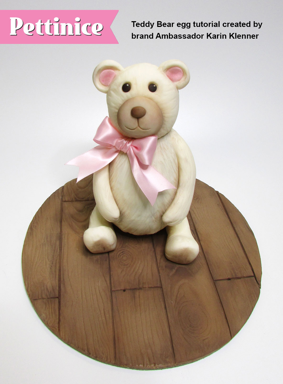 Create a chocolate egg teddy bear topper