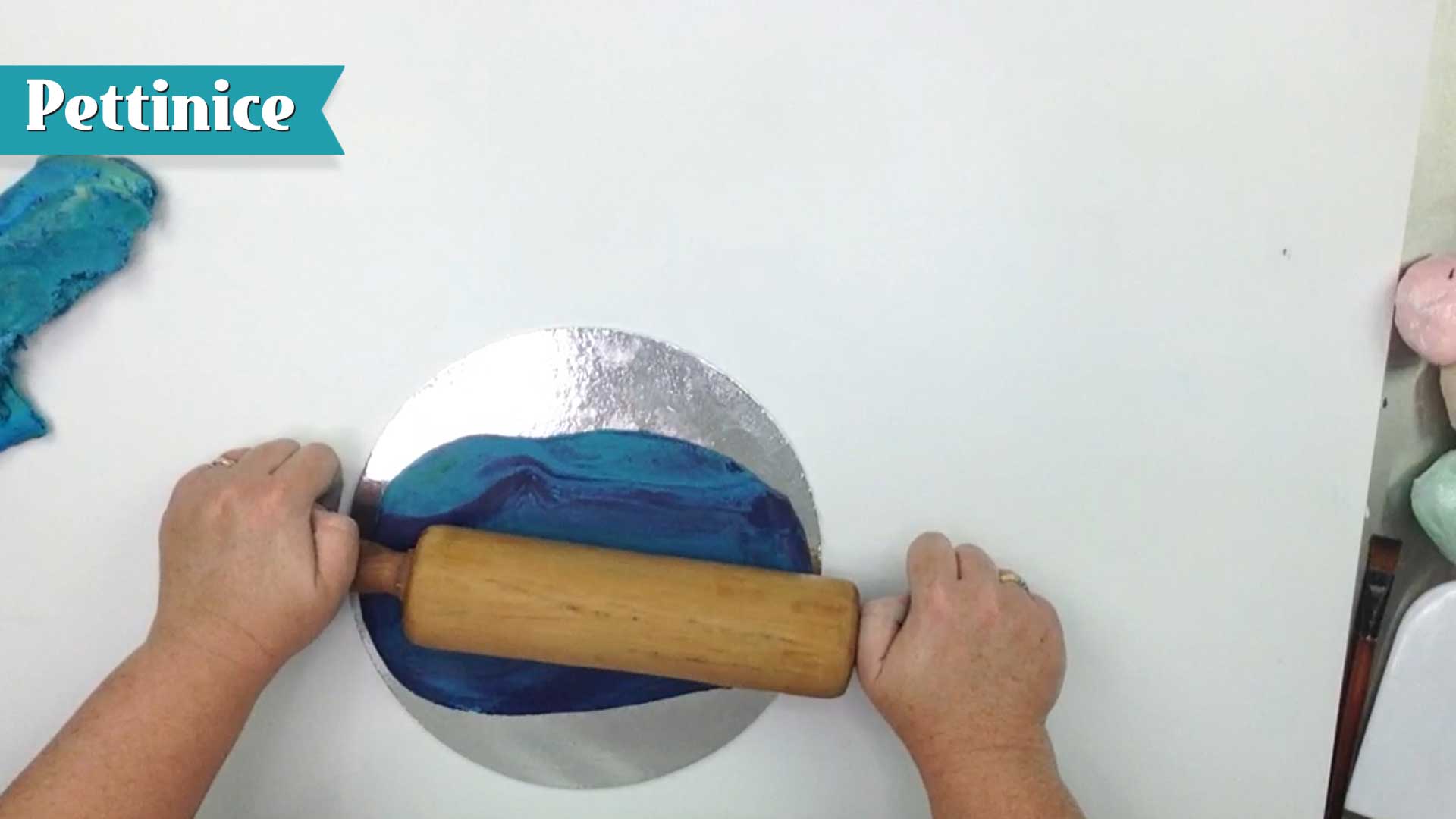 Roll directly on your cake board.