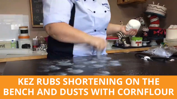 Lightly dust with cornflour.