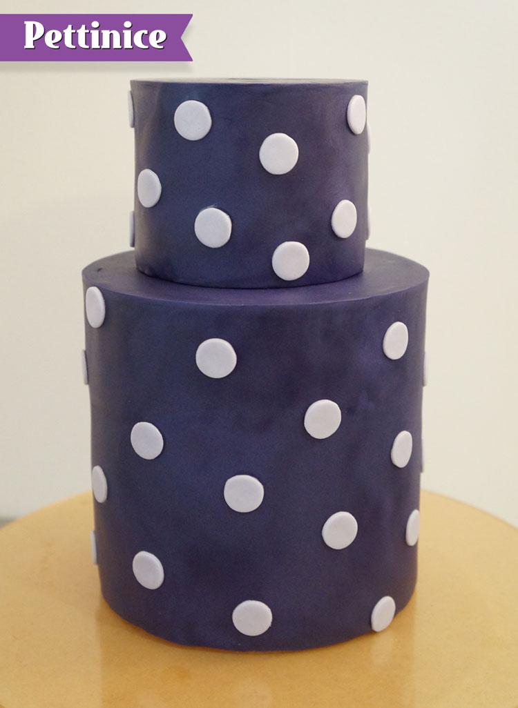 Purple Bra Polka Dot Fondant Cake - BPC-0022