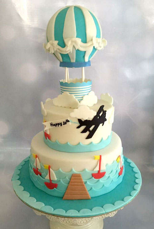 Hot air balloon cake by Donna