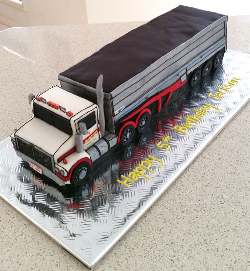 Semitruck cake by Carolyn Elder