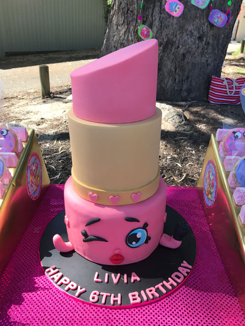 Shopkins Lipstick cake by Elvira