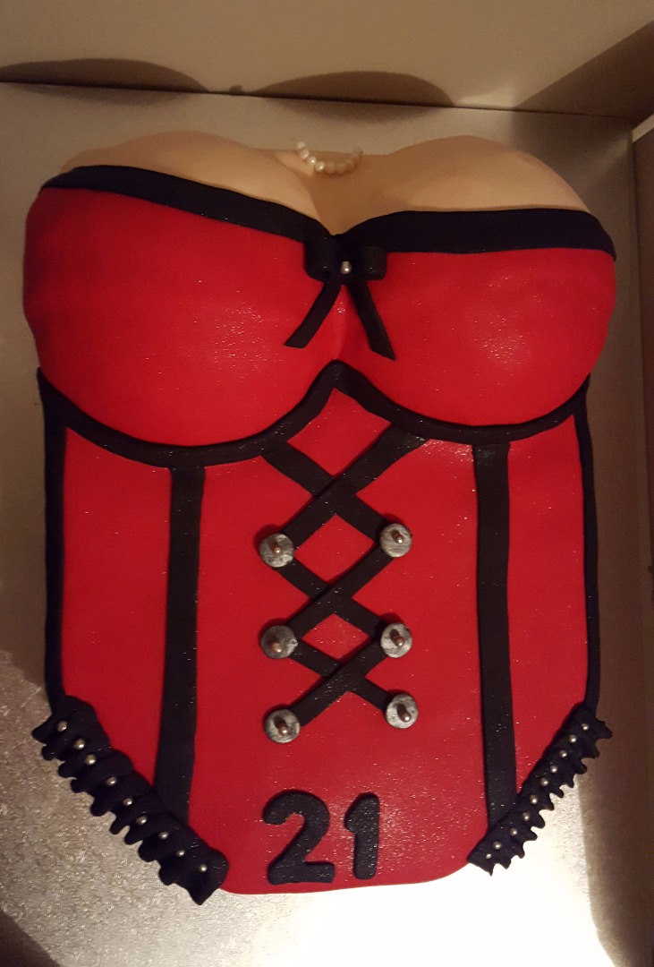 Corset cake by Janelle Bond