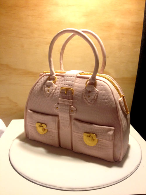 Fondant handbag cake by Wendy Tipper