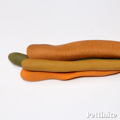 Roll your colours into sausages and squish them together.