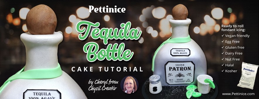 How to make a 3D tequila bottle cake